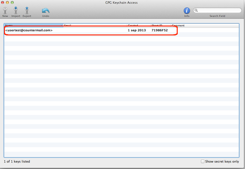 Gpg keychain access for mac